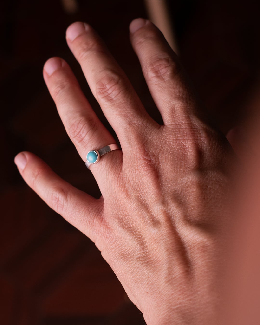 ANILLO TURQUESA REDONDA