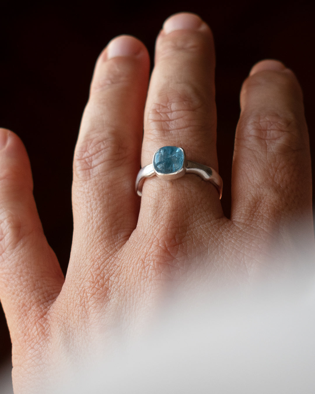 ANILLO ORGÁNICO DE AGUAMARINA 2