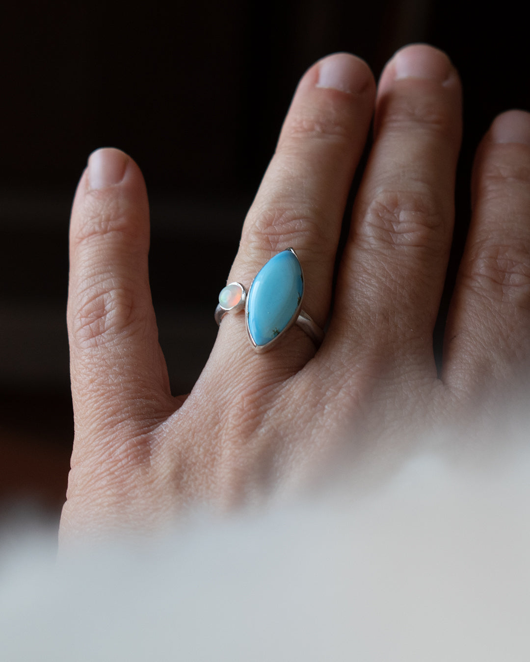 ANILLO TURQUESA Y ÓPALO