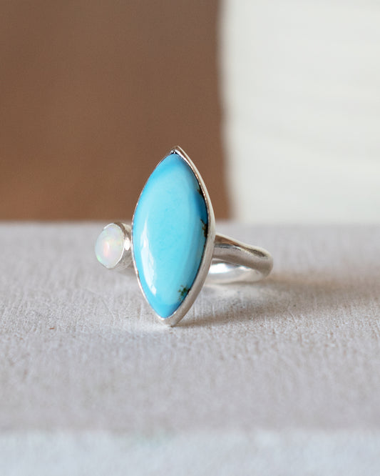 ANILLO TURQUESA Y ÓPALO