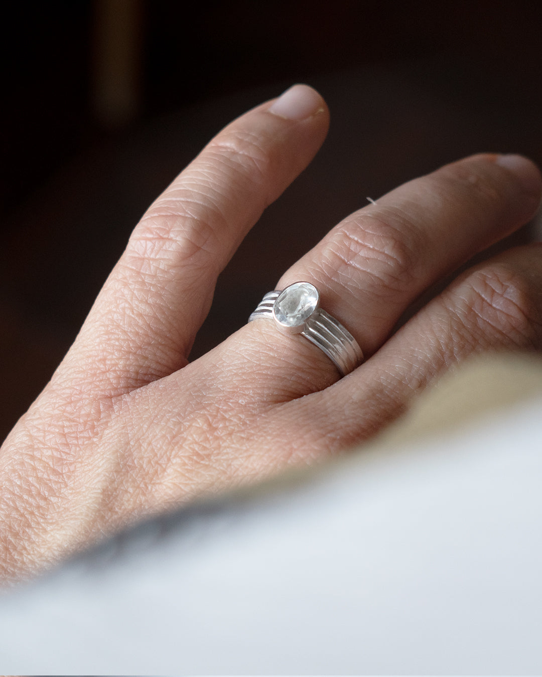 ANILLO MAR TOPACIO BLANCO