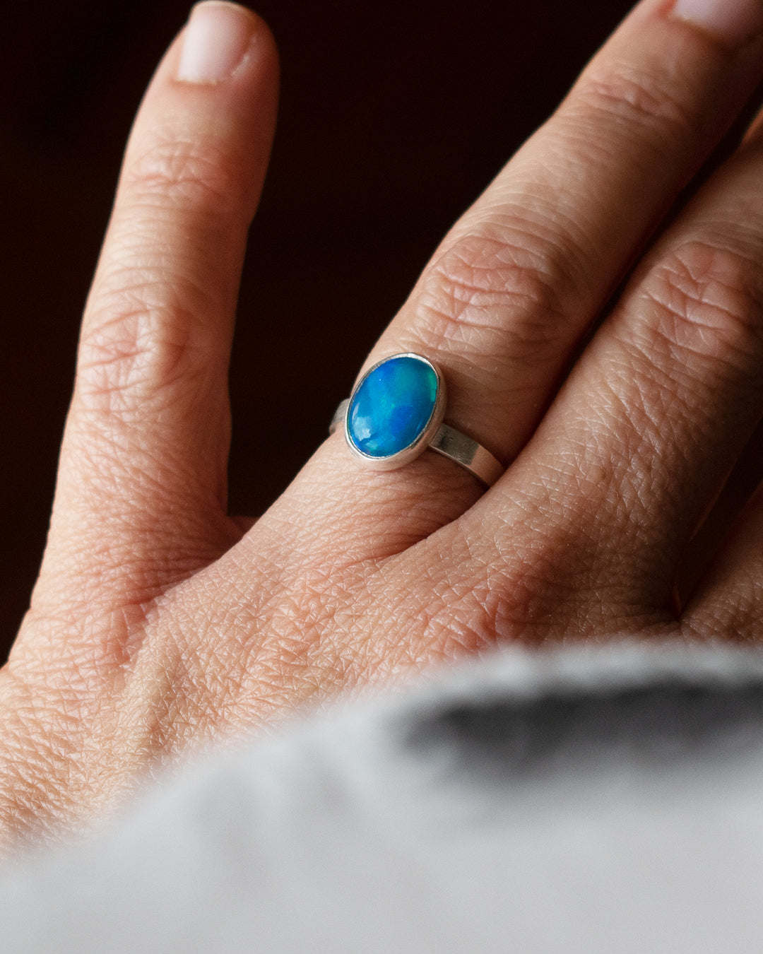 ANILLO ÓPALO AHUMADO