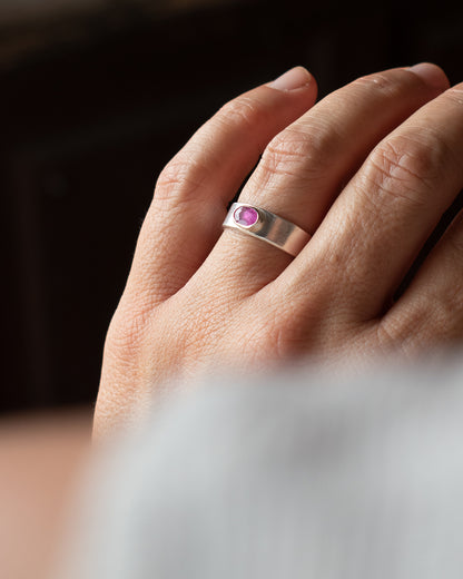 ANILLO HORIZONTE RUBI OVAL