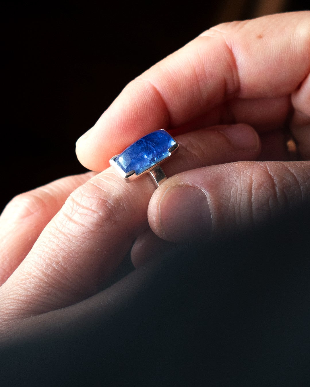 ANILLO TANZANITA RECTAGULAR
