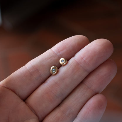 PENDIENTES GUIJARRO DE ZAFIRO